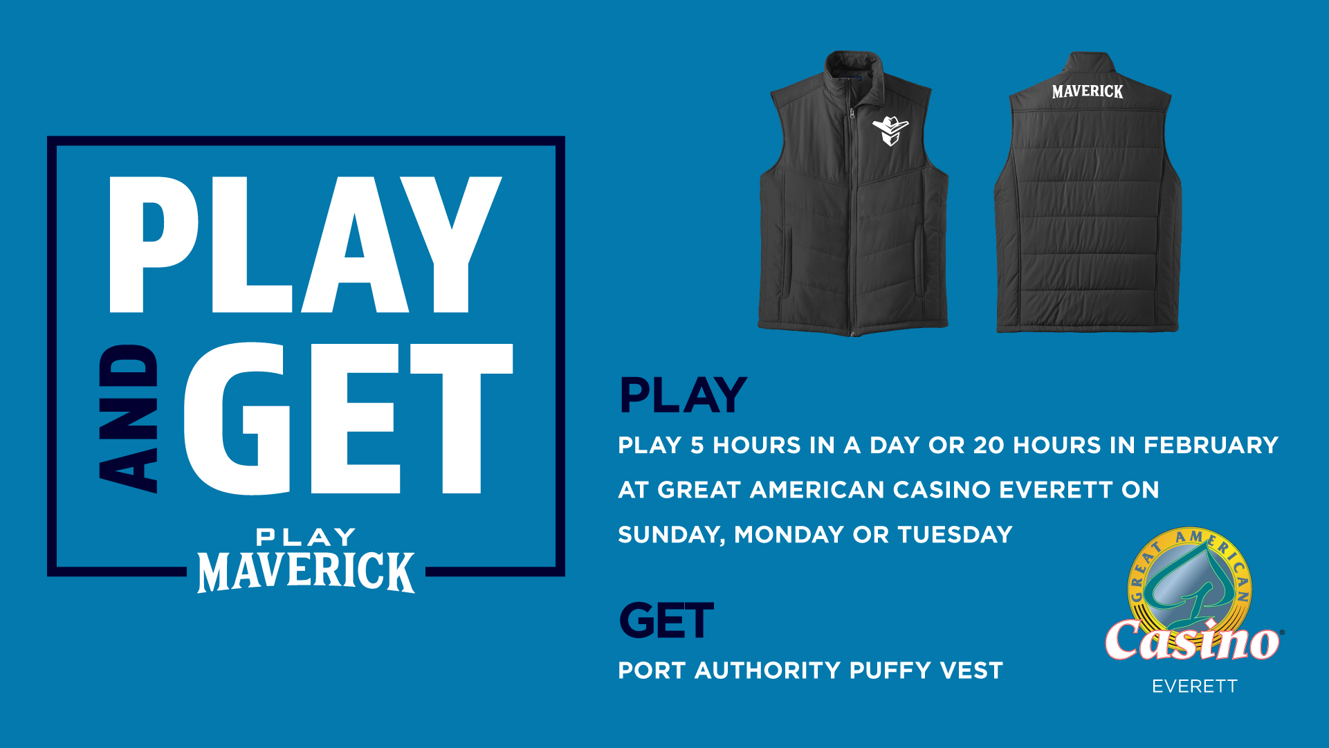 Play and Get | Great American Casino Everett