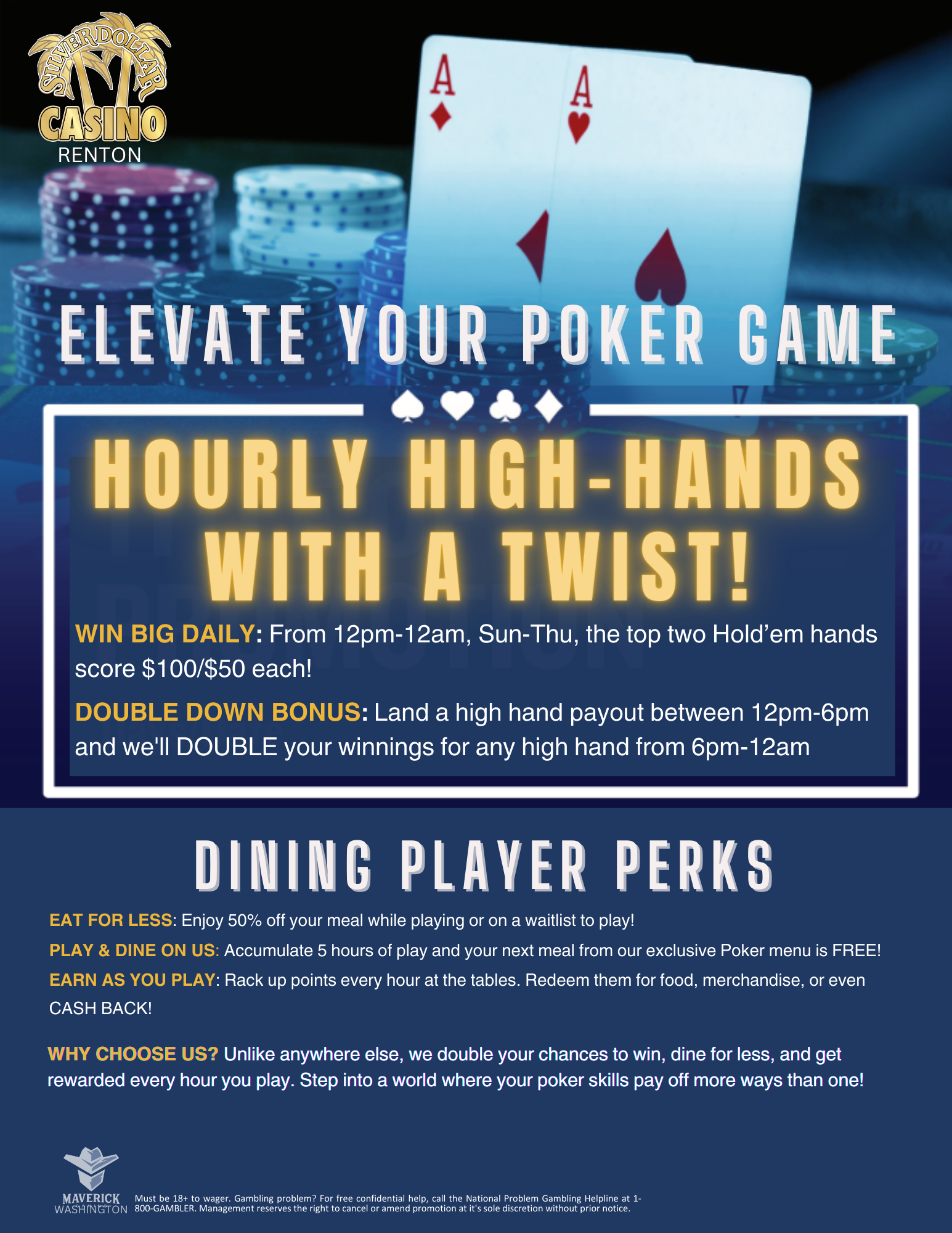 Silver Dollar Casino | Renton, Washington | High Hands Poker Tournaments