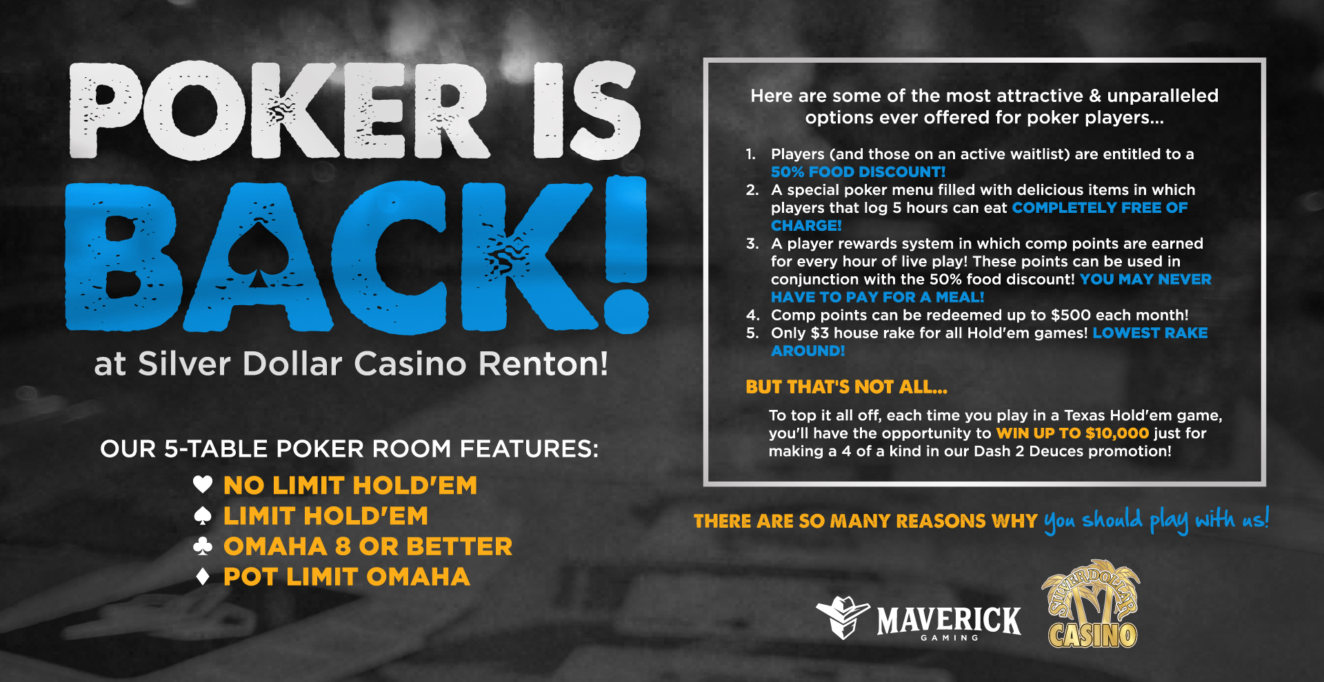 Silver Dollar Casino Renton Washington | Poker is Back
