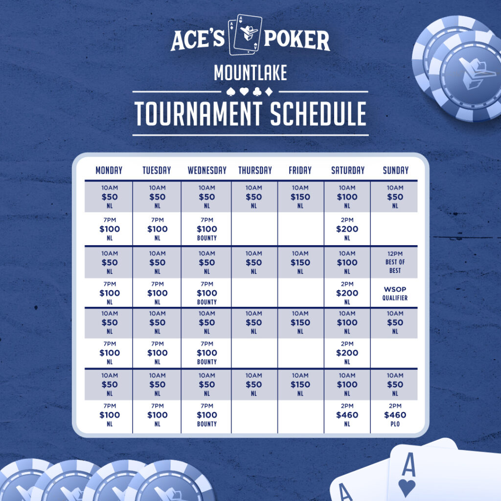 Ace's Poker Mountlake Terrace Washington | Daily Poker Tournaments