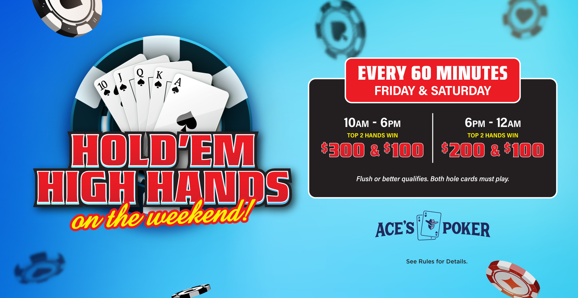 Ace's Poker Mountlake Terrace Washington | Weekend High Hands