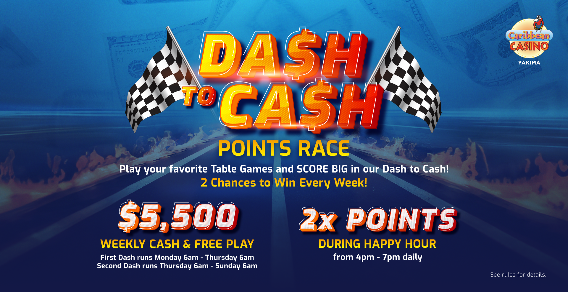 Caribbean Casino Yakima | Dash to Cash Points Race