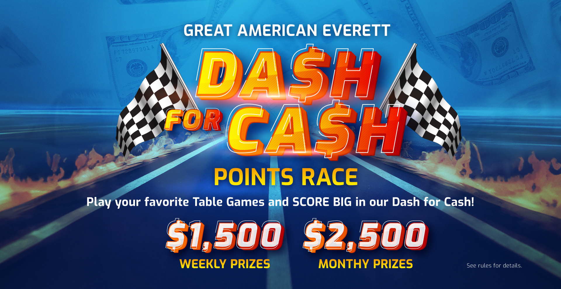 Great American Casino Everett | Dash for Cash Points Race