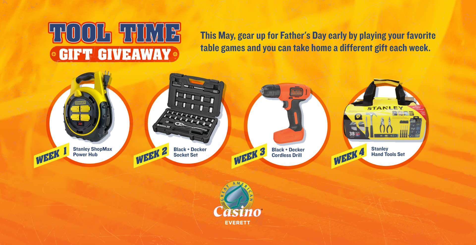 Great American Casino Everett | Tool Time Gift Giveaway