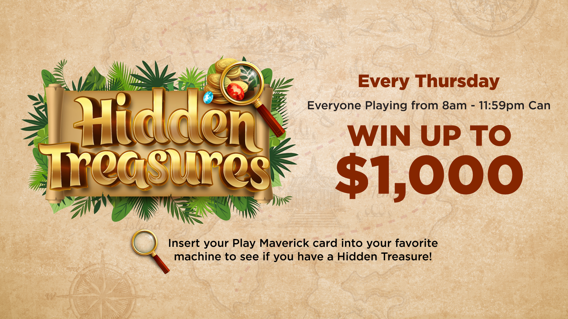 Hidden Treasure | Thursdays | Win up to $1000